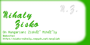 mihaly zisko business card